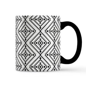Black & White Tribal Pattern Ceramic Mug