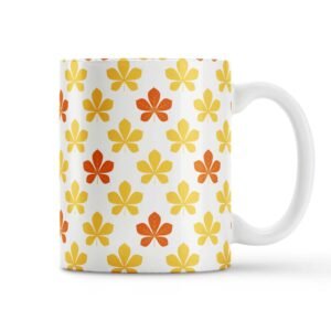 Autumn Floral Leaves Ceramic Mug