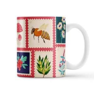 Vintage Botanical Stamps Mug