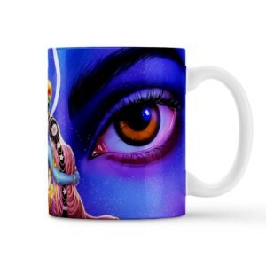 Radha Krishna Divine Eyes Ceramic Mug
