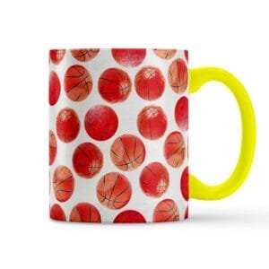 Basketball Pattern Ceramic Mug