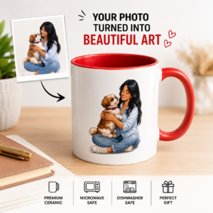 Personalized AI Illustration Photo Mug | Mithraa Stores